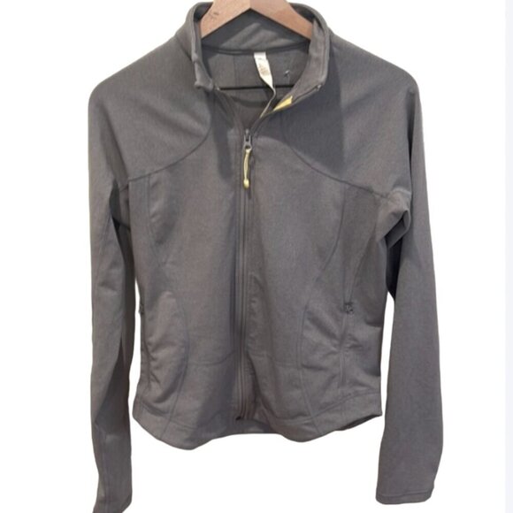 Lululemon women's gray/yellow shape Jacket with zip-Up size 10 - Picture 1 of 14